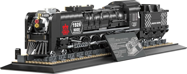 Retro steam locomotive building set, 1546 pieces