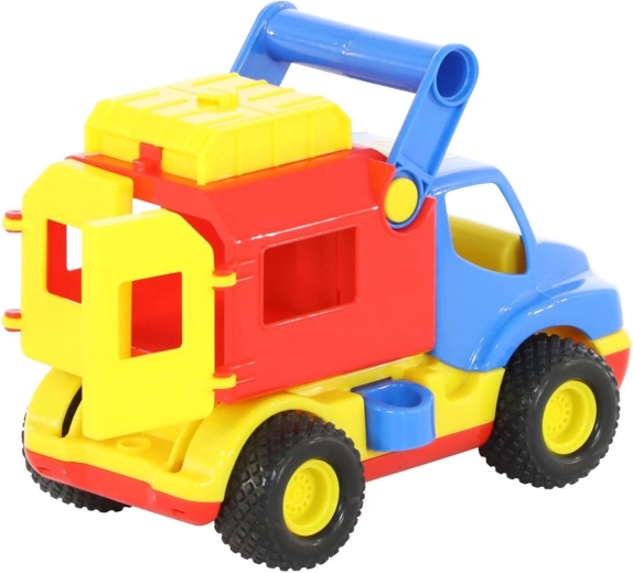 Opening rear doors and roof box
