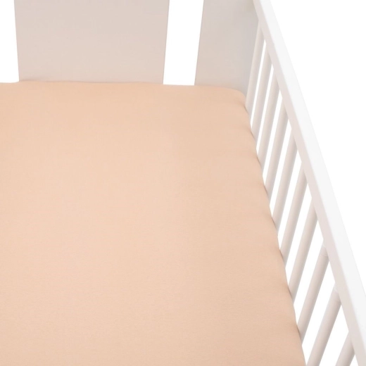 Jersey fitted sheet for crib new baby 120 × 60 beige