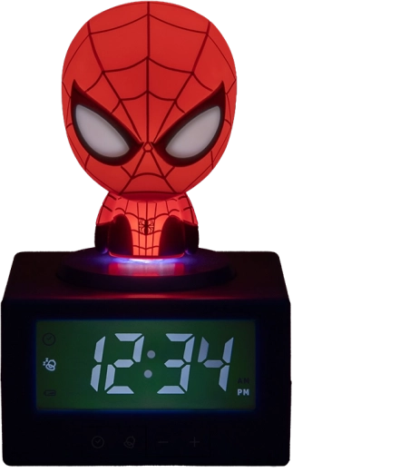Nakts gaisma Spider-Man galvas formā