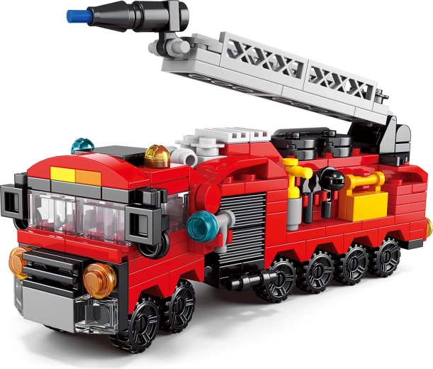 Large fire truck with a ladder