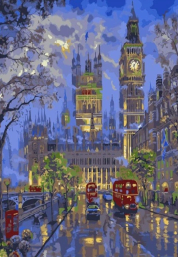 Norimpex dimanta gleznošana Londona naktī 30 × 40 cm