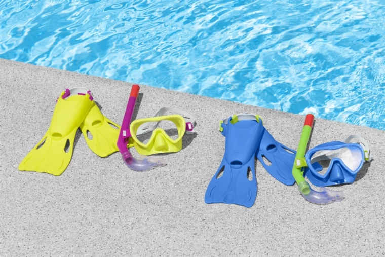 Bestway snorkelēšanas komplekts: maska, pleznas un snorkelis