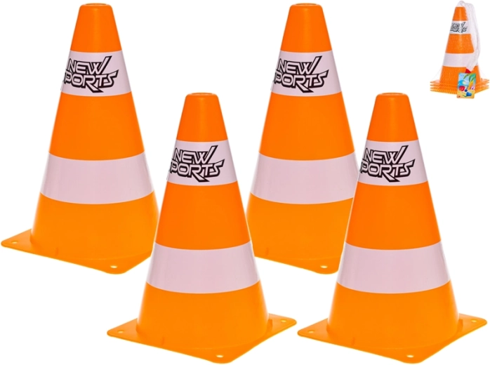 Set of Plastic Traffic Cones 24 cm (4 pcs)