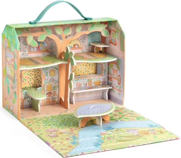 Čemodāns, kas pārvēršas koka namiņā