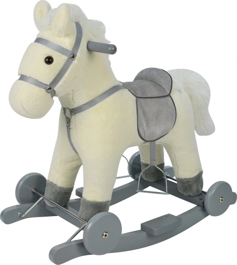 Rocking horse on wheels Chipolino - white