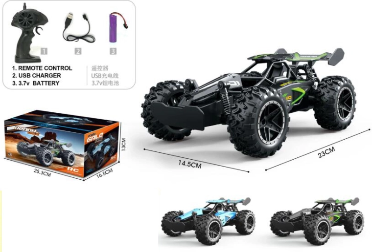 RC auto Monster 1:18 ar USB uzlādi un bateriju
