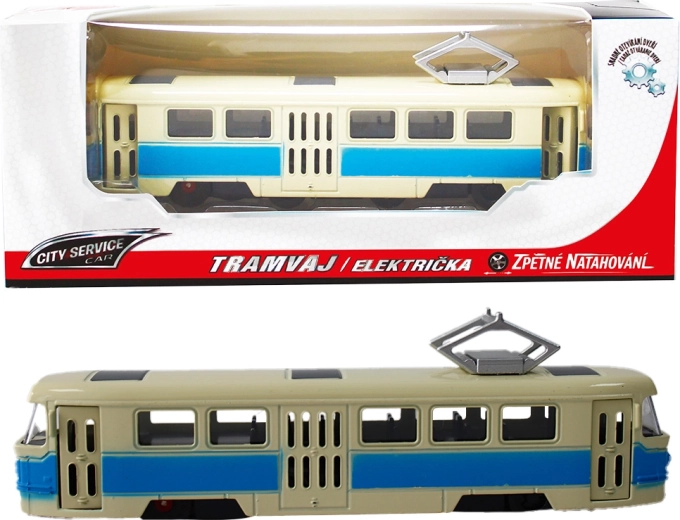 Metāla tramvajs 1:90 (zils)