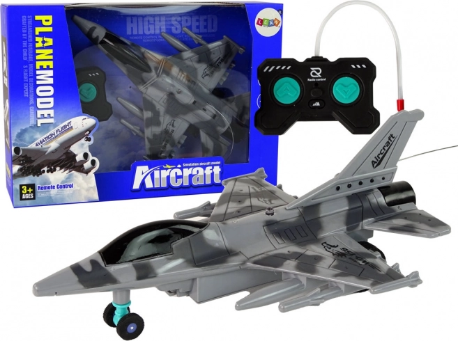 Kids' RC Jet with Lights – Gray