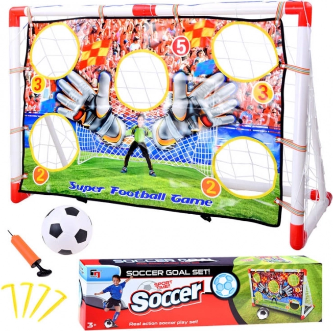 Kids' football training goal with target sheet