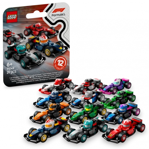 LEGO® minifigūras 71049 kolekcionējamās F1® sacīkšu automašīnas