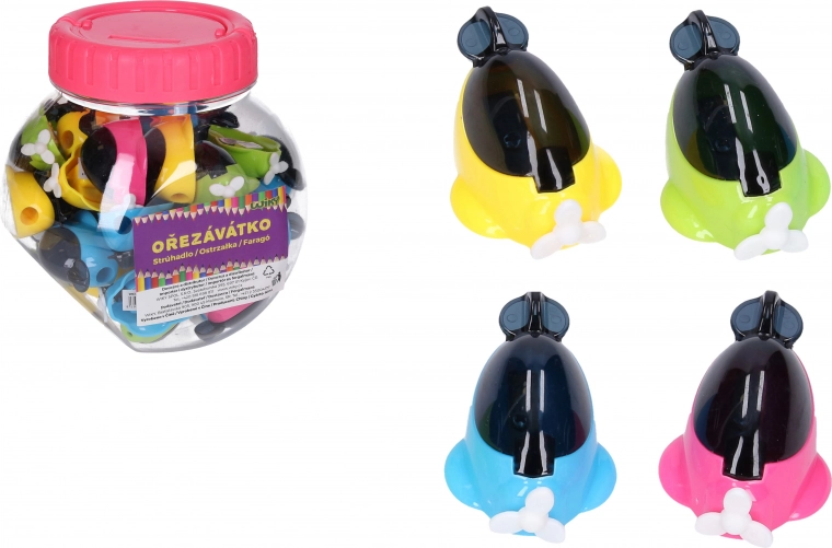Airplane-shaped single-pencil sharpener