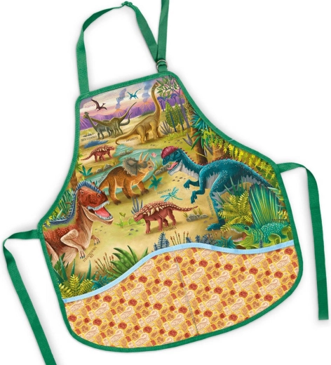 Bērnu priekšauts mākslas nodarbībām Dinozauri 50 × 55 cm – 1 gab.