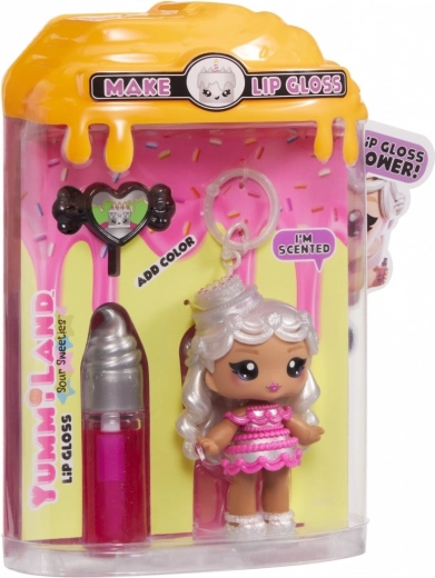Leļļa Yummiland Lip Gloss Sour Misty Cakes – atslēgu piekariņš ar lūpu spīdumu