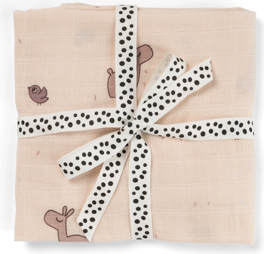 Done by Deer muslin swaddling blanket Lalee pink
