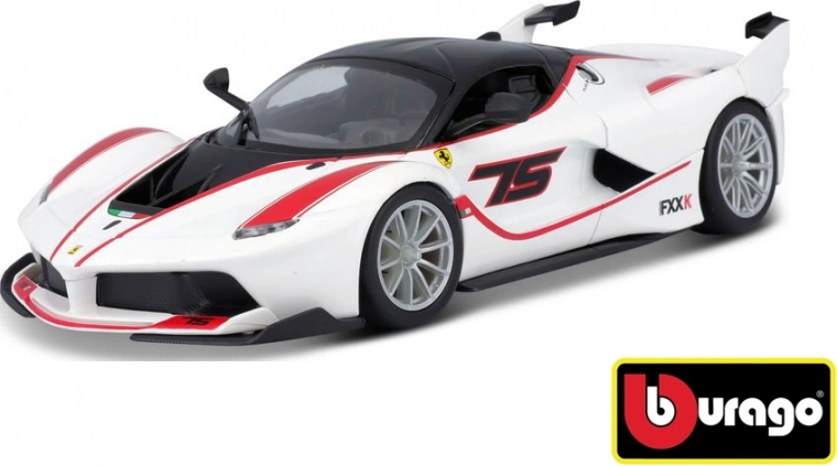 Bburago Ferrari Racing FXX K balts modelis 1:24