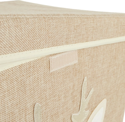Lid with hook-and-loop fastening