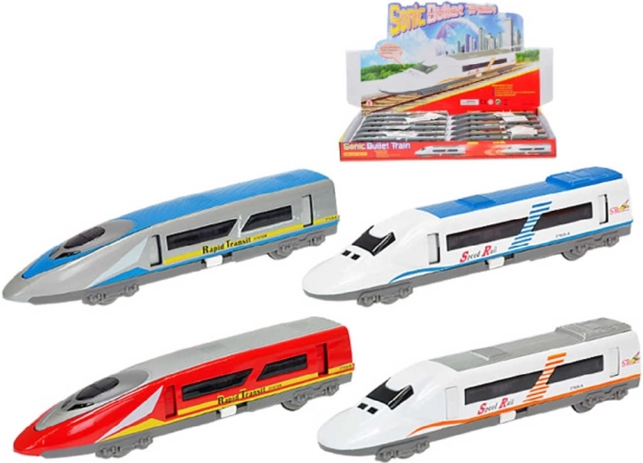 Battery-powered high-speed train with light and sound 18.5 cm - 1 piece