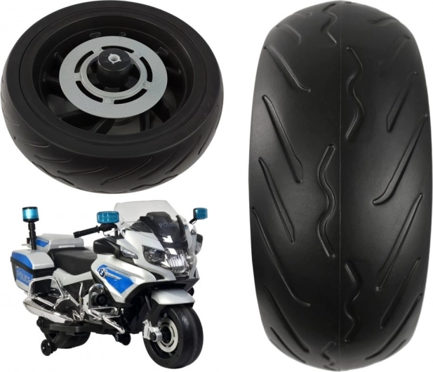 Priekšējais ritenis bērnu elektriskajam motociklam BMW R1200 no mīkstām EVA putām
