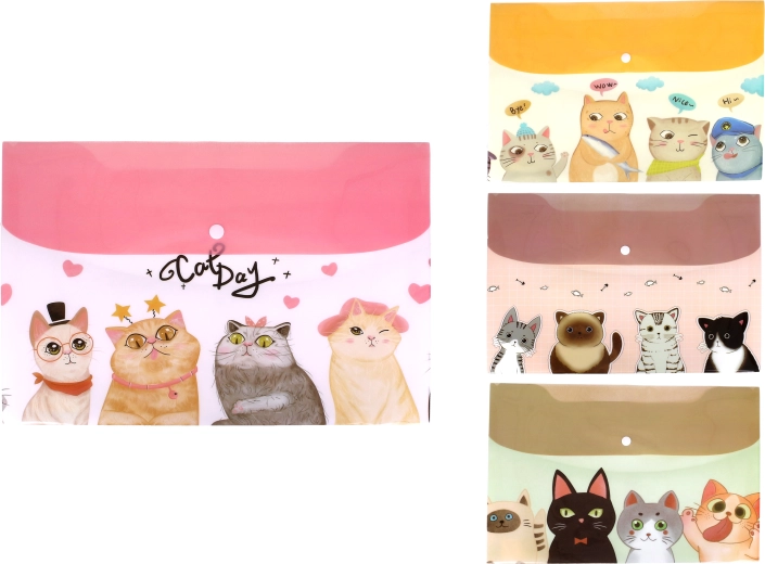 Snap-button folder 26 × 36 cm Cats