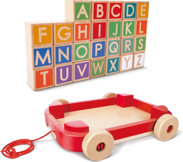Pull-Along Wagon with Alphabet Blocks