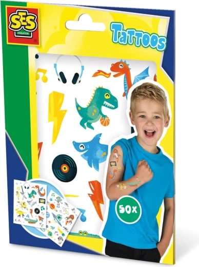 Bērnu metāliskie tetovējumi 50 gab.