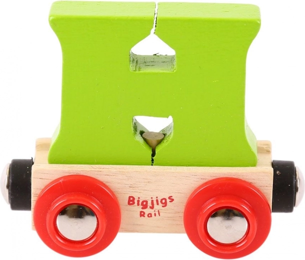 BIGJIGS RAIL vagons koka vilciena sliedēm – burts H