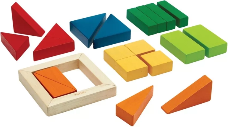 PlanToys daļskaitļu klucīši