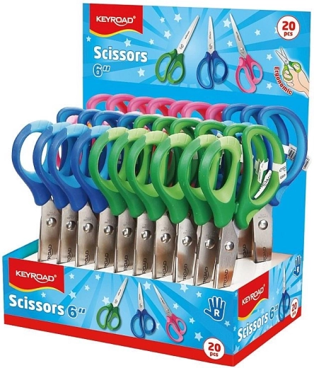 Skolas šķēres KEYROAD Soft 15 cm, sortiments – 1 gabals
