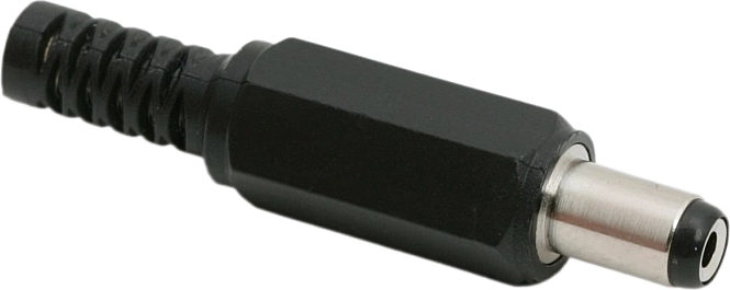 DC spraudnis 5,5 × 2,1 mm ar aizsardzību pret salocīšanu