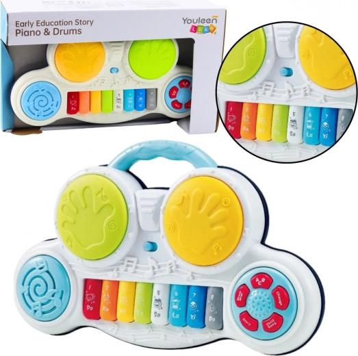 Interactive kids’ mini piano with drums and animal sounds