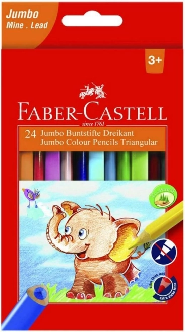 Extra Jumbo krāsainie zīmuļi 12 gab. Faber-Castell