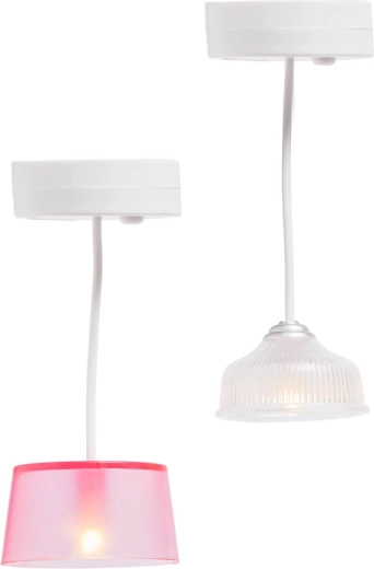 Lundby dollhouse lighting set – 2 hanging LED lamps with timer