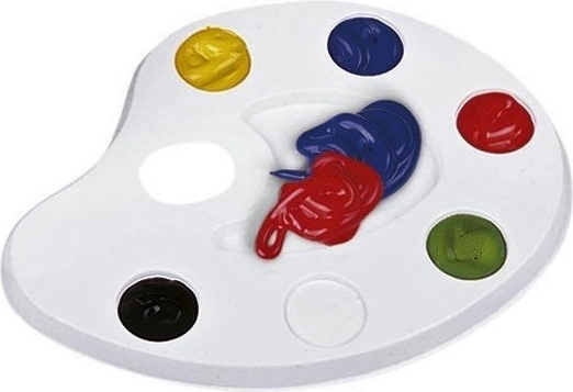 Plastmasas gleznošanas palete 6 krāsām ASTRA