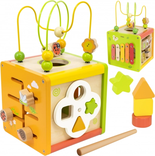 Wooden activity cube 5-in-1 Viga
