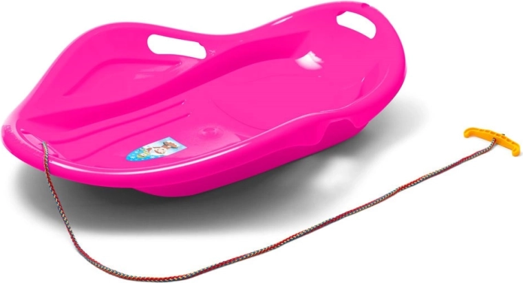 Bērnu ragaviņu slīddēlis BABY MIX Premium Komfort 80 cm rozā (čaulas formas)