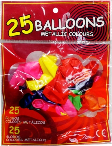 Metāliskas baloniņi 25 gab.
