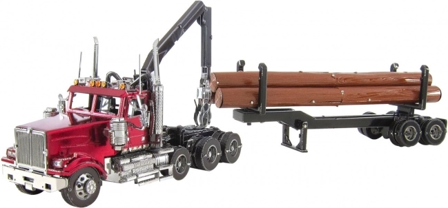 METAL EARTH 3D Puzzle Western Star 4900 Log Truck with Trailer (ICONX)