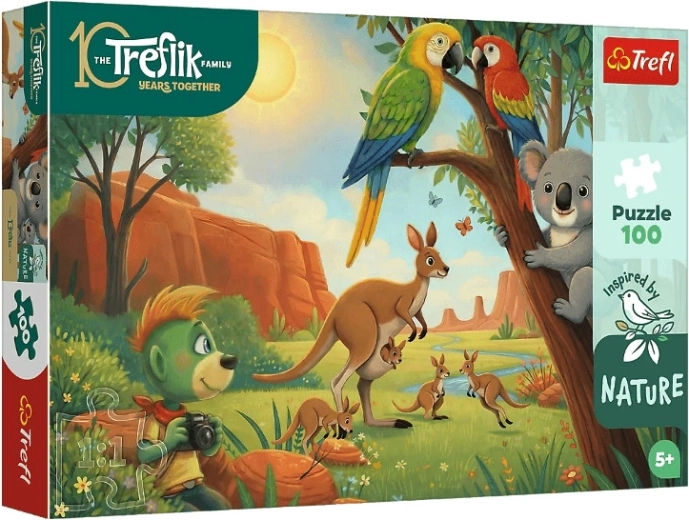 Trefl InspiredByNature puzle koala un ķenguri 100 gabaliņi