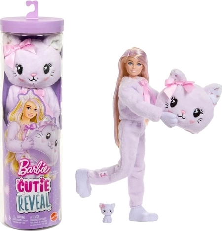 Barbie Cutie Reveal Saldie bantīšu violetais kaķēns
