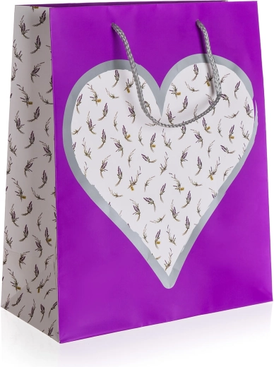 Gift Bag Lavender M 18 × 22 × 10 cm