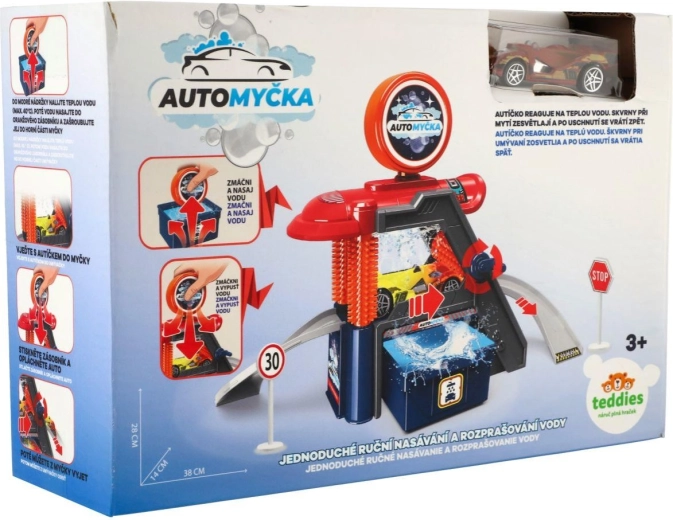 Automazgātava ar krāsu mainošu automašīnīti un piederumiem – 1 gabals