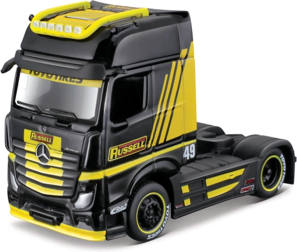 Maisto Mercedes-Benz Actros 1851 black and yellow 1:64