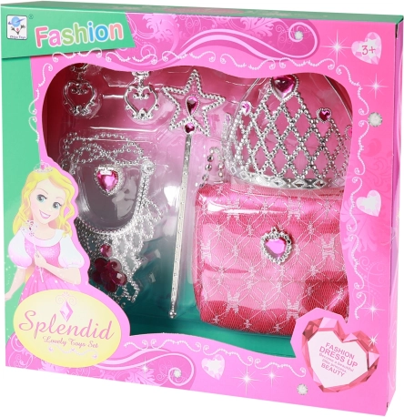 Princeses komplekts ar somiņu – rozā