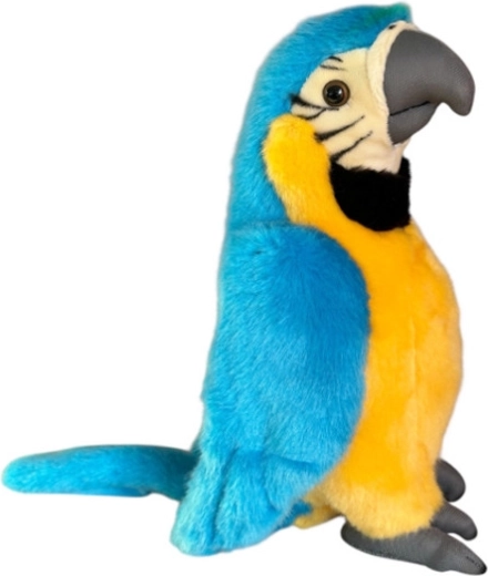 Zils plīša ara papagailis 28 cm - 1 gabals