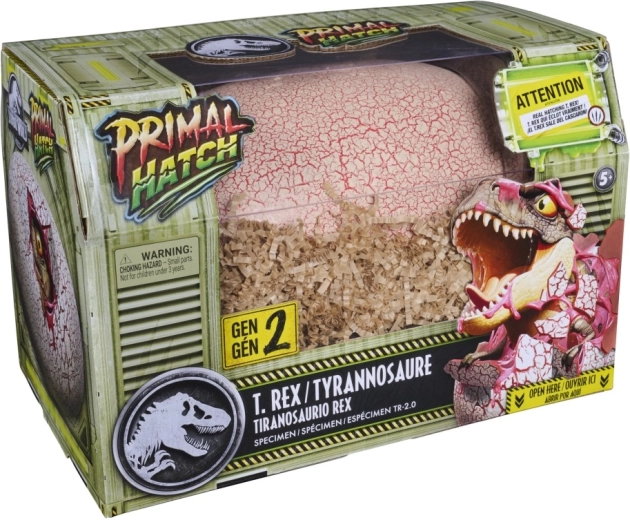 Primal Hatch interaktīvais no olas izšķīlies T-Rex pelēkā krāsā