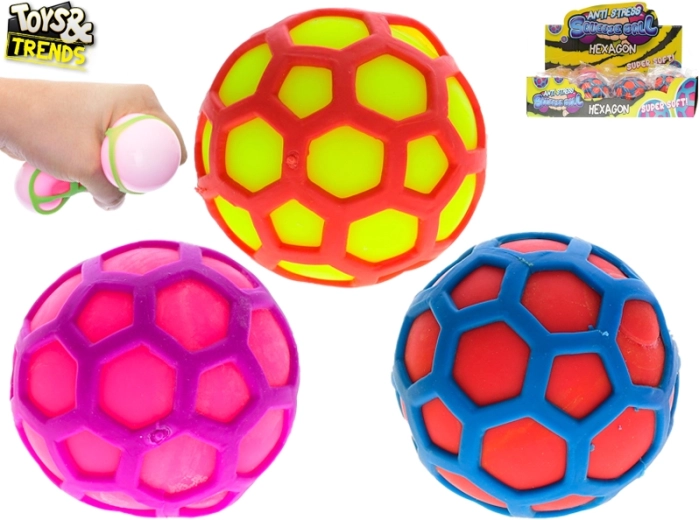Stiepjama antistresa bumbiņa Hexagon – Toys&Trends