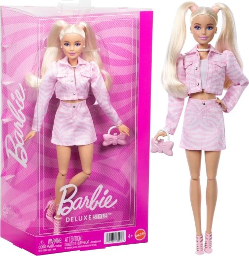 Barbie Deluxe Style rozā džinss – modes lelle ar aksesuāriem