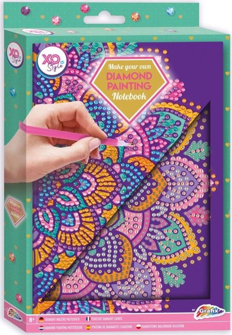 A5 bloks Violetā mandala dimanta gleznošanai