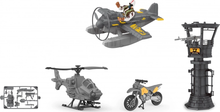 Militārais komplekts ar lidmašīnu un torni 21 cm